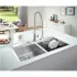 Мойка GROHE K800 с двумя чашами, нержавеющая сталь (31585SD1) Мойка GROHE K800 с двумя чашами, нержавеющая сталь (31585SD1)