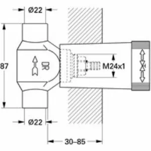 Встраиваемая часть вентиля GROHE, резьба 3/4″ для пайки Ø22 мм (29804000) Встраиваемая часть вентиля GROHE, резьба 3/4″ для пайки Ø22 мм (29804000)