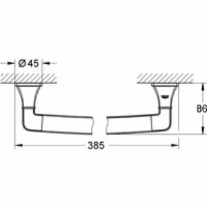 Ручка для ванной GROHE Grandera, хром/золото (40633IG0) Ручка для ванной GROHE Grandera, хром/золото (40633IG0)