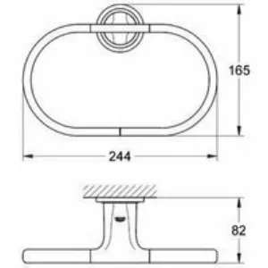 Кольцо для полотенца GROHE Ondus, черный бархат (40379KS0) Кольцо для полотенца GROHE Ondus, черный бархат (40379KS0)
