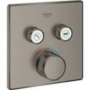 Внешняя часть термостата для ванны и душа GROHE Grohtherm SmartControl на 2 потребителя, темный графит матовый(29124AL0) Внешняя часть термостата для ванны и душа GROHE Grohtherm SmartControl на 2 потребителя, темный графит матовый(29124AL0)