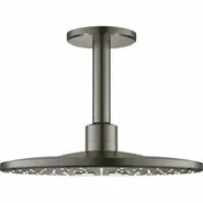 Верхний душ GROHE Rainshower 310 SmartActive с душевым кронштейном, 2 режима, 142 мм, темный графит матовый (26477AL0)