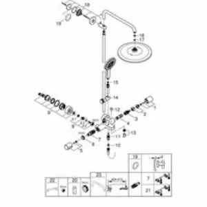 Душевая система GROHE Rainshower SmartActive 310 с термостатом для ванны, хром (26657000) Душевая система GROHE Rainshower SmartActive 310 с термостатом для ванны, хром (26657000)