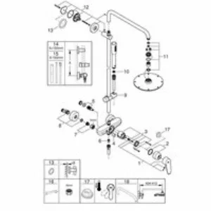 Душевая система GROHE Euphoria Eurodisc Cosmopolitan System 210 со смесителем для душа, хром (23058003) Душевая система GROHE Euphoria Eurodisc Cosmopolitan System 210 со смесителем для душа, хром (23058003)