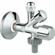 Вентиль угловой GROHE комбинированный 1/2″-3/8″ для подключения смесителей, хром (22036000)