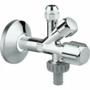 Вентиль угловой GROHE комбинированный 1/2″-3/8″ для подключения смесителей, хром (22035000)