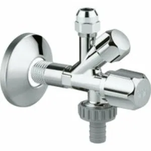 Вентиль угловой GROHE комбинированный 1/2″-3/8″ для подключения смесителей, хром (22035000) Вентиль угловой GROHE комбинированный 1/2″-3/8″ для подключения смесителей, хром (22035000)