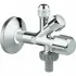 Вентиль угловой GROHE комбинированный 1/2″-3/8″ для подключения смесителей, хром (22035000) Вентиль угловой GROHE комбинированный 1/2″-3/8″ для подключения смесителей, хром (22035000)