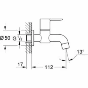 Кран для раковины GROHE BauEdge, без функции смешивания, хром (20238000) Кран для раковины GROHE BauEdge, без функции смешивания, хром (20238000)