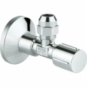 Угловой вентиль GROHE 1/2-3/8 для подключения смесителей, хром (22037000) Угловой вентиль GROHE 1/2-3/8 для подключения смесителей, хром (22037000)