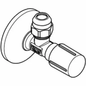 Угловой вентиль GROHE 1/2-3/8 для подключения смесителей, хром (22037000) Угловой вентиль GROHE 1/2-3/8 для подключения смесителей, хром (22037000)