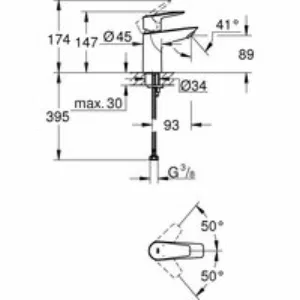 Смеситель для раковины GROHE BauEdge, S-size, хром (23330001) Смеситель для раковины GROHE BauEdge, S-size, хром (23330001)
