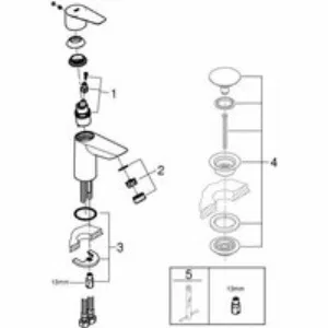 Смеситель для раковины GROHE BauEdge, S-size, хром (23330001) Смеситель для раковины GROHE BauEdge, S-size, хром (23330001)