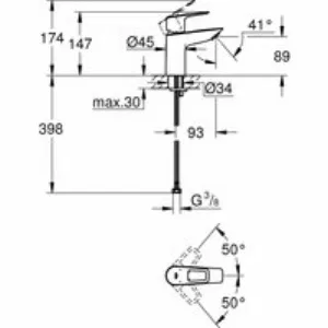 Смеситель для раковины GROHE BauLoop, S-size, хром (23337001) Смеситель для раковины GROHE BauLoop, S-size, хром (23337001)