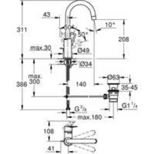 Смеситель для раковины GROHE BauLoop, L-size, хром (23763001) Смеситель для раковины GROHE BauLoop, L-size, хром (23763001)
