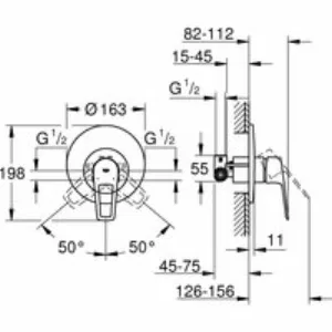 Смеситель для душа GROHE BauLoop в комплекте с монтажной частью, хром (29080001) Смеситель для душа GROHE BauLoop в комплекте с монтажной частью, хром (29080001)