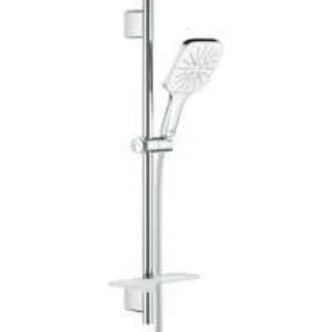 Душевой гарнитур GROHE Vitalio SmartActive 130 Cube с мыльницей, 3 режима струи, душевая штанга 600 мм, 9,5 л/мин, белая луна/хром (26596000) Душевой гарнитур GROHE Vitalio SmartActive 130 Cube с мыльницей, 3 режима струи, душевая штанга 600 мм, 9,5 л/мин, белая луна/хром (26596000)