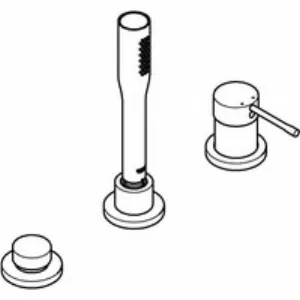Смеситель для ванны GROHE Essence на 3 отверстия, хром (19976001) Смеситель для ванны GROHE Essence на 3 отверстия, хром (19976001)