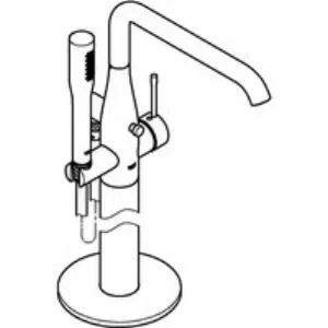 Внешняя часть смесителя для ванны GROHE Essence напольного монтажа, хром (23491001) Внешняя часть смесителя для ванны GROHE Essence напольного монтажа, хром (23491001)