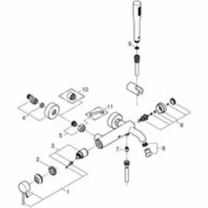 Смеситель для ванны GROHE Essence, хром (33628001) Смеситель для ванны GROHE Essence, хром (33628001)