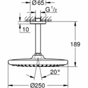 Верхний душ GROHE Tempesta 250, 1 режим, 142 мм, хром (26664000) Верхний душ GROHE Tempesta 250, 1 режим, 142 мм, хром (26664000)