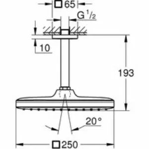 Верхний душ GROHE Tempesta Cube 250, 9,5 л/мин, 1 режим, 142 мм, хром (26683000) Верхний душ GROHE Tempesta Cube 250, 9,5 л/мин, 1 режим, 142 мм, хром (26683000)