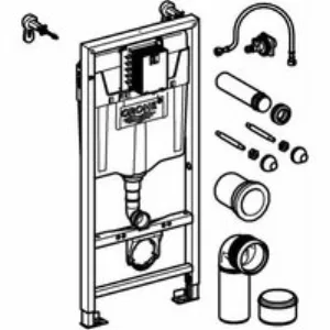 Комплект 2-в-1 для подвесного унитаза GROHE Rapid SL: инсталляция, крепление к стене, ревизионный короб для малых панелей (39750001) Комплект 2-в-1 для подвесного унитаза GROHE Rapid SL: инсталляция, крепление к стене, ревизионный короб для малых панелей (39750001)
