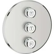 Внешняя часть переключателя потоков GROHE Grohtherm SmartControl на 3 потребителя, круглая, суперсталь (29122DC0)