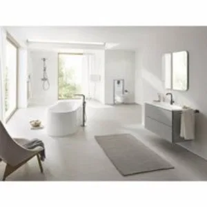 Внешняя часть смесителя для ванны GROHE Essence напольного монтажа, темный графит глянец (23491A01) Внешняя часть смесителя для ванны GROHE Essence напольного монтажа, темный графит глянец (23491A01)