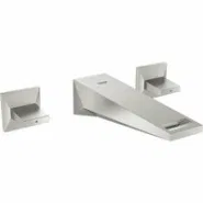 Внешняя часть смесителя для раковины GROHE Allure Brilliant настенного монтажа на 3 отверстия, вынос 161 мм, суперсталь (20346DC0)