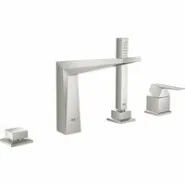 Смеситель для ванны GROHE Allure Brilliant на 4 отверстия, на край ванны, суперсталь (19787DC1)