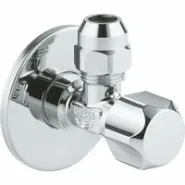 Угловой вентиль GROHE с металлической розеткой и уплотнительным кольцом, 1/2*3/8, хром (22023000)