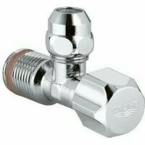 Угловой вентиль GROHE с металлической розеткой и уплотнительным кольцом, 1/2*3/8, хром (22023000) Угловой вентиль GROHE с металлической розеткой и уплотнительным кольцом, 1/2*3/8, хром (22023000)