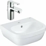 Набор для ванной GROHE: смеситель Get и мини-раковина Euro Ceramic 45 см (NC0007)