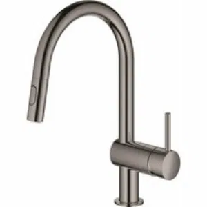 Смеситель для кухни GROHE Minta с вытяжным душем, C-образный излив, темный графит глянец (32321A02) Смеситель для кухни GROHE Minta с вытяжным душем, C-образный излив, темный графит глянец (32321A02)