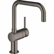 Смеситель для кухни GROHE Minta с поворотным U-изливом, темный графит глянец (32488A00)