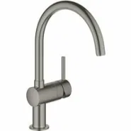 Смеситель для кухни GROHE Minta с поворотным C-изливом, темный графит матовый (32917AL0)
