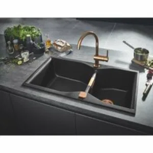 Смеситель для кухни GROHE Minta с поворотным C-изливом, теплый закат глянец (32917DA0) Смеситель для кухни GROHE Minta с поворотным C-изливом, теплый закат глянец (32917DA0)