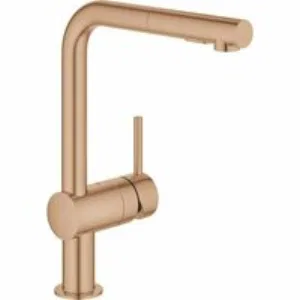 Смеситель для кухни GROHE Minta с вытяжным душем, L-образный излив, теплый закат матовый (30274DL0) Смеситель для кухни GROHE Minta с вытяжным душем, L-образный излив, теплый закат матовый (30274DL0)