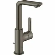 Смеситель для раковины GROHE Lineare, с донным клапаном, L-Size, темный графит матовый (23296AL1)