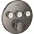 Внешняя часть термостата для душа GROHE Grohtherm SmartControl на 3 потребителя, круглая, темный графит глянец (29121A00) Внешняя часть термостата для душа GROHE Grohtherm SmartControl на 3 потребителя, круглая, темный графит глянец (29121A00)
