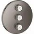 Внешняя часть переключателя потоков GROHE Grohtherm SmartControl на 3 потребителя, темный графит глянец (29122A00) Внешняя часть переключателя потоков GROHE Grohtherm SmartControl на 3 потребителя, темный графит глянец (29122A00)