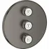 Внешняя часть переключателя потоков GROHE Grohtherm SmartControl на 3 потребителя, темный графит матовый (29122AL0) Внешняя часть переключателя потоков GROHE Grohtherm SmartControl на 3 потребителя, темный графит матовый (29122AL0)