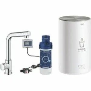 Комплект для кухни GROHE Red Mono с L-образным вентилем, бойлером M-Size и фильтром, хром (30339001) Комплект для кухни GROHE Red Mono с L-образным вентилем, бойлером M-Size и фильтром, хром (30339001)