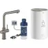 Комплект для кухни GROHE Red Duo II с бойлером M-size, смеситель с L-образным изливом, темный графит матовый (30327AL1) Комплект для кухни GROHE Red Duo II с бойлером M-size, смеситель с L-образным изливом, темный графит матовый (30327AL1)
