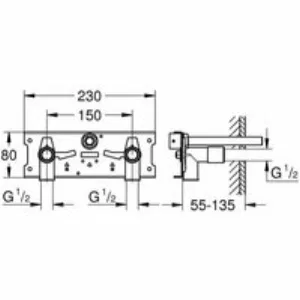 Комплект подключения для GROHE Eurosmart CE (39383000) Комплект подключения для GROHE Eurosmart CE (39383000)