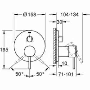 Внешняя часть смесителя для ванны GROHE Atrio на 3 потребителя, холодный рассвет глянец (24096GL3) Внешняя часть смесителя для ванны GROHE Atrio на 3 потребителя, холодный рассвет глянец (24096GL3)