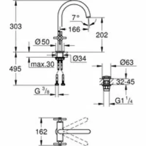 Смеситель для раковины GROHE Atrio двухвентильный, холодный рассвет глянец (21019GL3) Смеситель для раковины GROHE Atrio двухвентильный, холодный рассвет глянец (21019GL3)