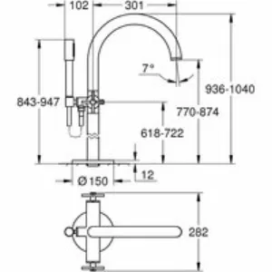 Внешняя часть смесителя для ванны GROHE Atrio напольного монтажа, двухвентильный, теплый закат глянец (25044DA3) Внешняя часть смесителя для ванны GROHE Atrio напольного монтажа, двухвентильный, теплый закат глянец (25044DA3)
