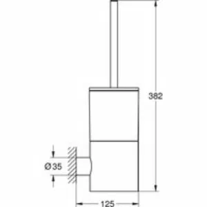 Tуалетный ёршик GROHE Atrio с держателем, теплый закат глянец (40314DA3) Tуалетный ёршик GROHE Atrio с держателем, теплый закат глянец (40314DA3)